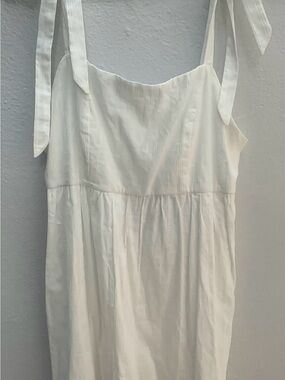 dee elle White Tie-Shoulder Sundress Camisole